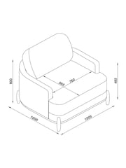 Fine Chenille Sage Green Ellison Snuggle Chair - Image 4 of 10