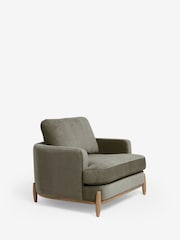 Fine Chenille Sage Green Ellison Snuggle Chair - Image 7 of 10