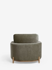 Fine Chenille Sage Green Ellison Snuggle Chair - Image 9 of 10