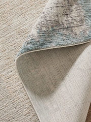 Teal Blue Ada Border Rug - Image 5 of 6