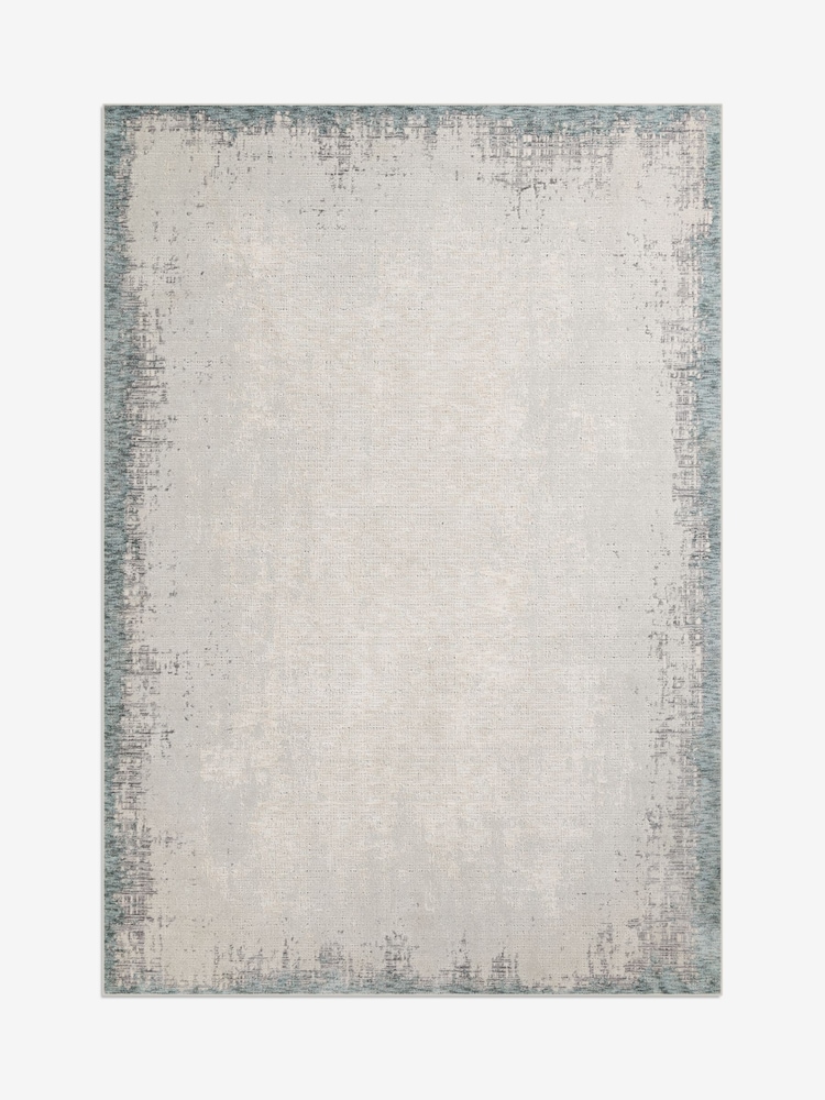 Teal Blue Ada Border Rug - Image 6 of 6