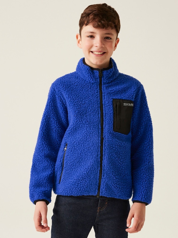 Regatta Navy Blue Red Junior Frankie Full Zip Fleece - Image 1 of 6