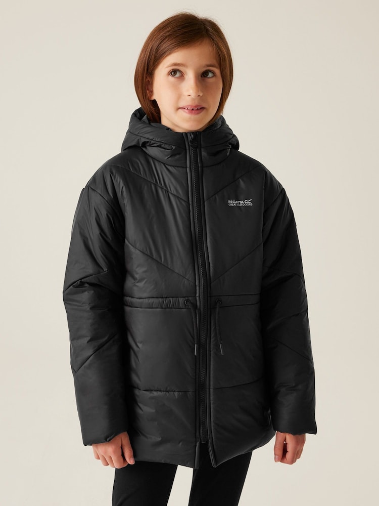 Regatta Black Shower Resistant Junior Rurie Jacket - Image 1 of 6