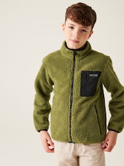 Regatta Light Green Red Junior Frankie Full Zip Fleece - Image 1 of 7
