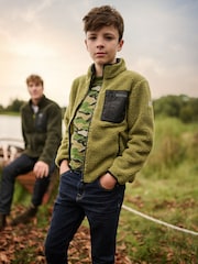 Regatta Light Green Red Junior Frankie Full Zip Fleece - Image 2 of 7