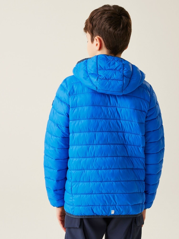 Regatta Blue Shower Resistant Junior Hooded Marizion Jacket - Image 2 of 8