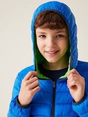 Regatta Blue Shower Resistant Junior Hooded Marizion Jacket - Image 3 of 8