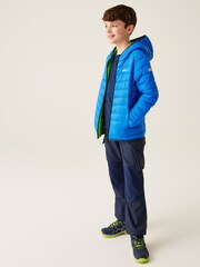 Regatta Blue Shower Resistant Junior Hooded Marizion Jacket - Image 4 of 8
