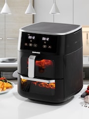 Daewoo Black Space-Saving Split Drawer Air Fryer 11L - Image 3 of 4