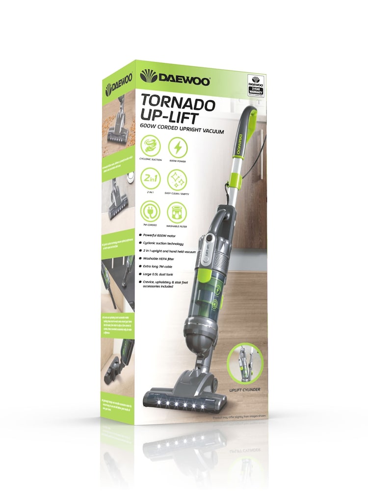 Daewoo Green Grey Tornado Up-Lift Upright Vacuum Cleaner - Image 4 of 4