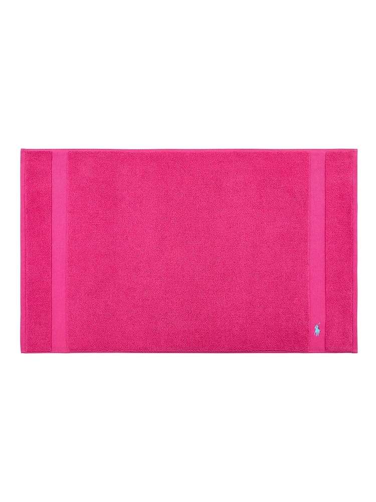 Ralph Lauren Sky Pink Polo Player Bath Mat - Image 1 of 2 Ralph Lauren Sky Pink Polo Player Bath Mat - Image 1 of 2