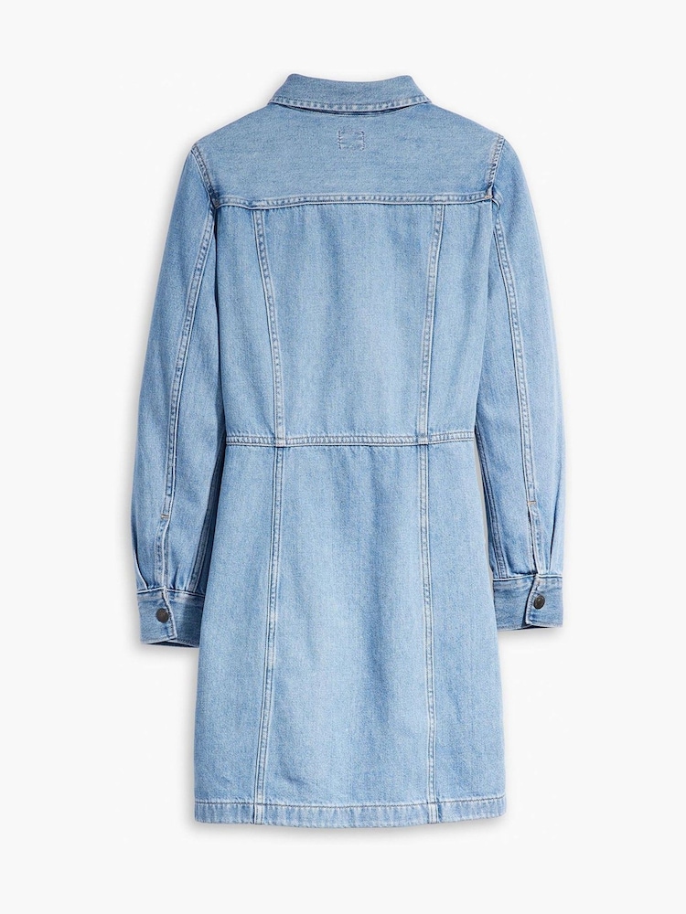 Levi's® Ringing Bells 100% Cotton Flynn Western Core Denim Dress - Image 4 of 4