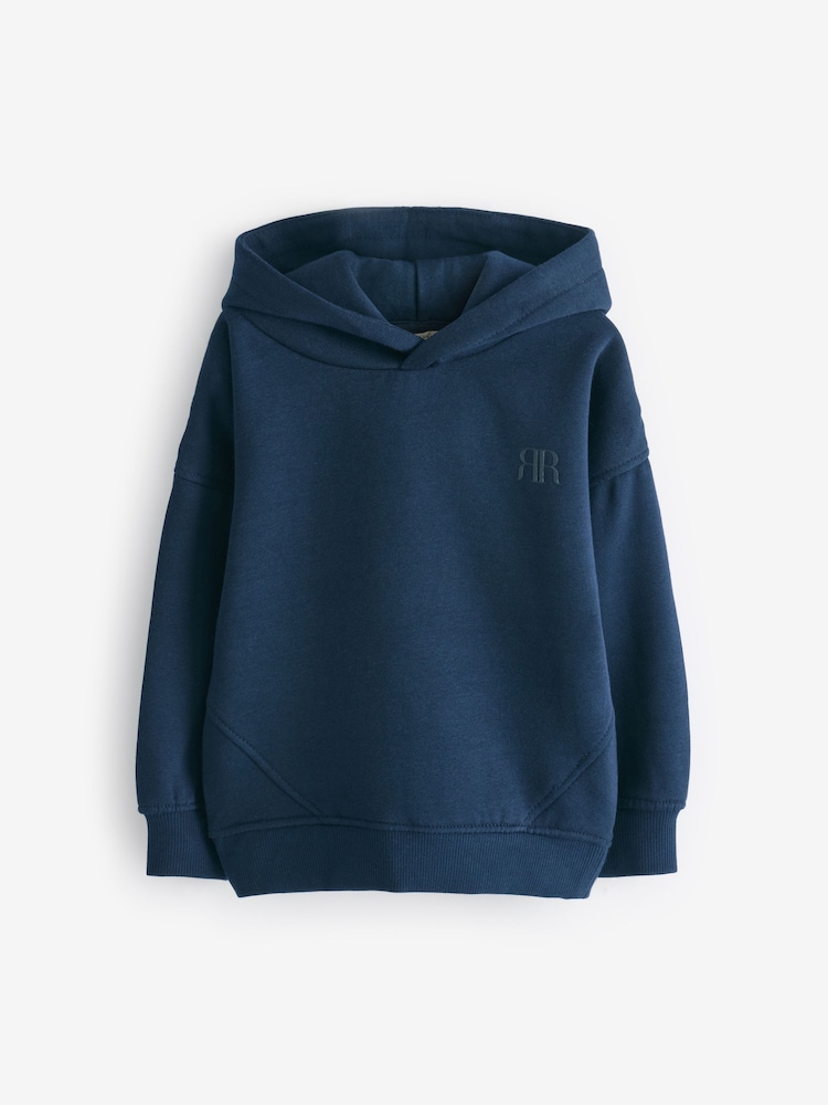 River Island Blue Regular Fit Boys 100% Cotton Hoodie - Image 1 of 1
