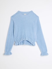 River Island Blue Girls Fluff Jumper - Image 1 of 4