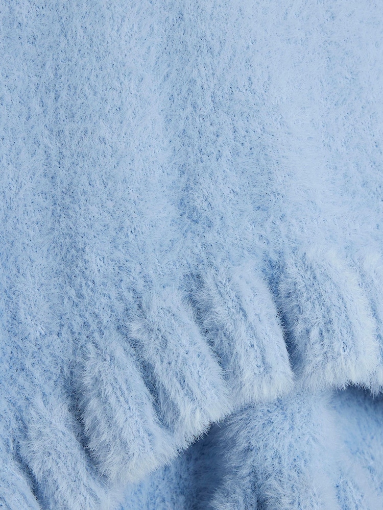 River Island Blue Girls Fluff Jumper - Image 4 of 4 River Island Blue Girls Fluff Jumper - Image 4 of 4