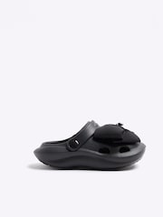 River Island Black Girls Moulded Bow Clogs - Image 1 of 5