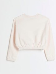 River Island Pink Girls Spread Kindness 100% Cottton Sweatshirt - Image 2 of 4