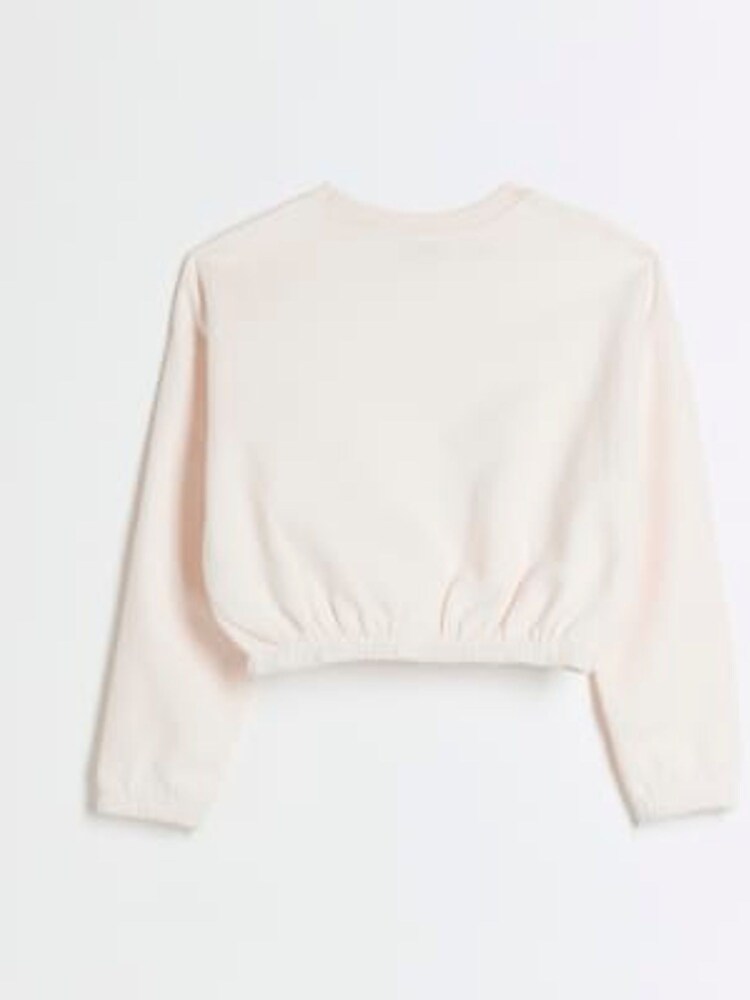 River Island Pink Girls Spread Kindness 100% Cottton Sweatshirt - Image 2 of 4