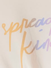 River Island Pink Girls Spread Kindness 100% Cottton Sweatshirt - Image 4 of 4