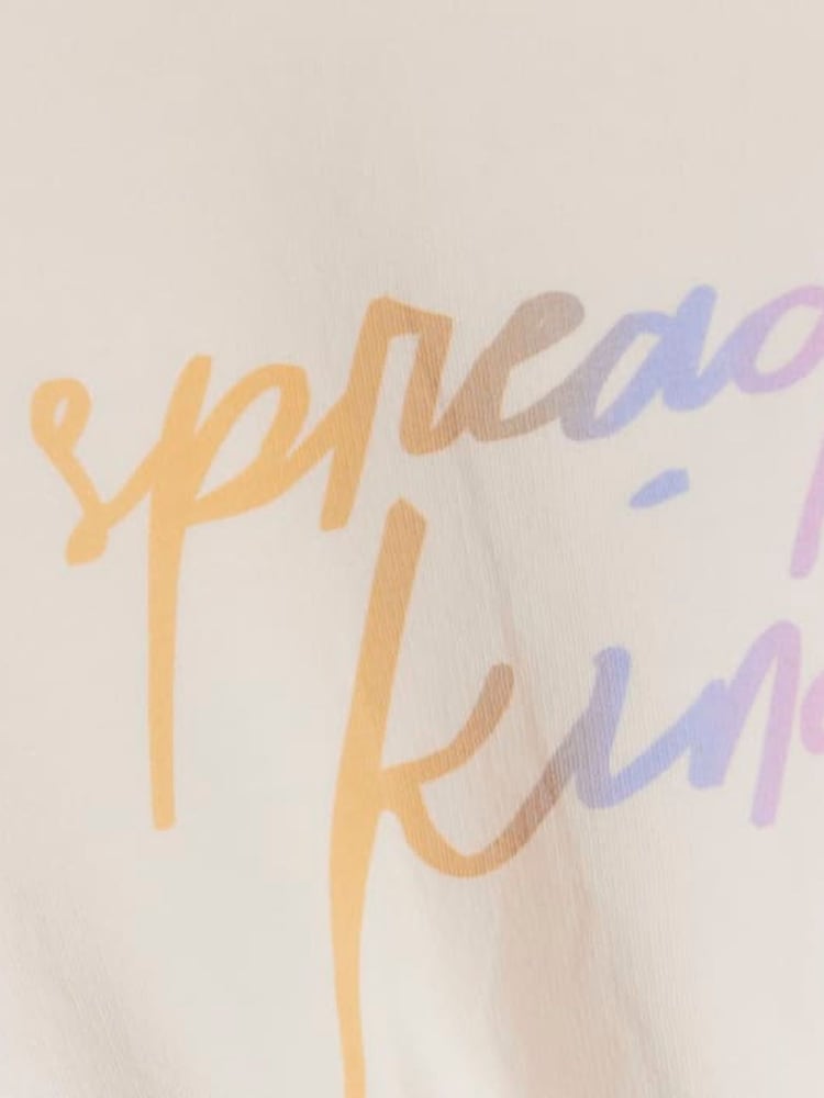 River Island Pink Girls Spread Kindness 100% Cottton Sweatshirt - Image 4 of 4 River Island Pink Girls Spread Kindness 100% Cottton Sweatshirt - Image 4 of 4