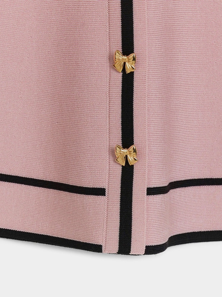 River Island Pink Girls Tipped 100% Cotton Polo Dress - Image 4 of 4