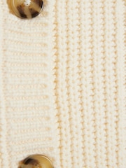 River Island Cream Girls Cable 100% Cotton Cardigan - Image 3 of 5