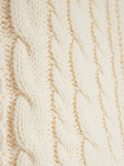 River Island Cream Girls Cable 100% Cotton Cardigan - Image 4 of 5
