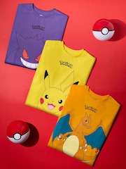 Vanilla Underground Boys Pokemon 100% Cotton T-Shirts 3 Pack - Image 6 of 6