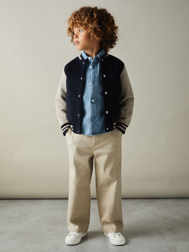 Reiss Mid Blue Mardin 9-13 yrs Denim Overshirt - Image 1 of 4