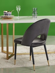 Dwell Grey Comida Dining Chairs Set of 2 - Image 2 of 5