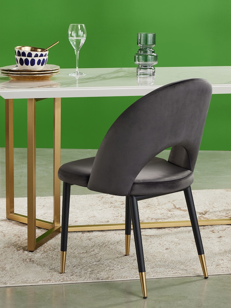 Dwell Grey Comida Dining Chairs Set of 2 - Image 2 of 5