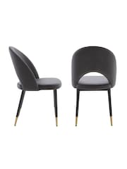 Dwell Grey Comida Dining Chairs Set of 2 - Image 4 of 5