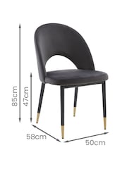 Dwell Grey Comida Dining Chairs Set of 2 - Image 5 of 5