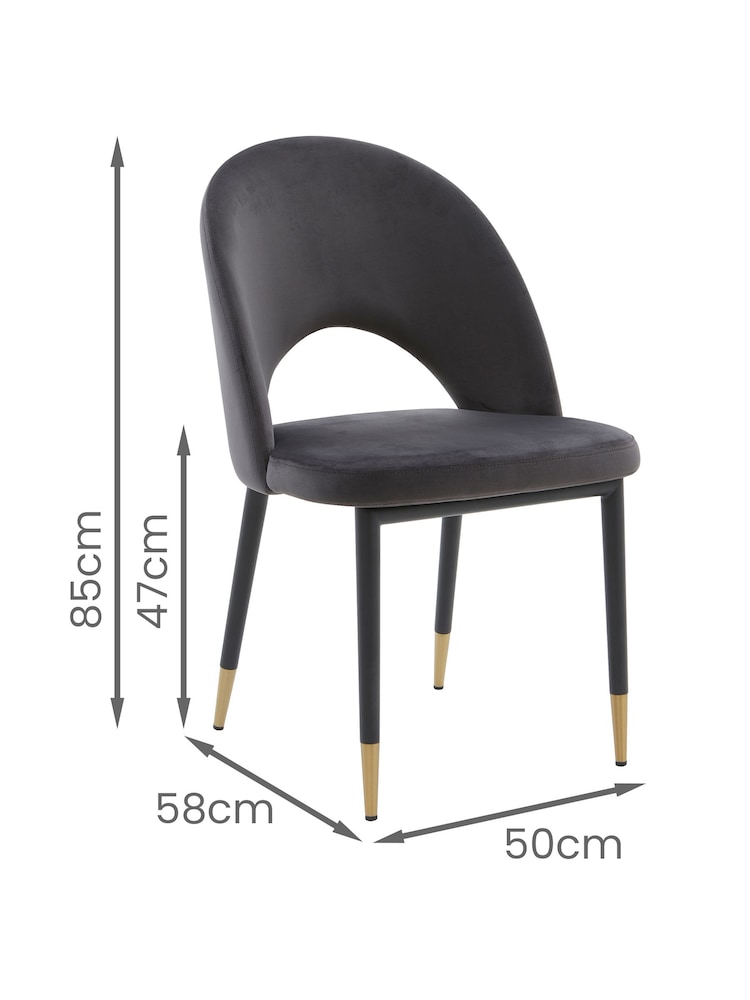 Dwell Grey Comida Dining Chairs Set of 2 - Image 5 of 5