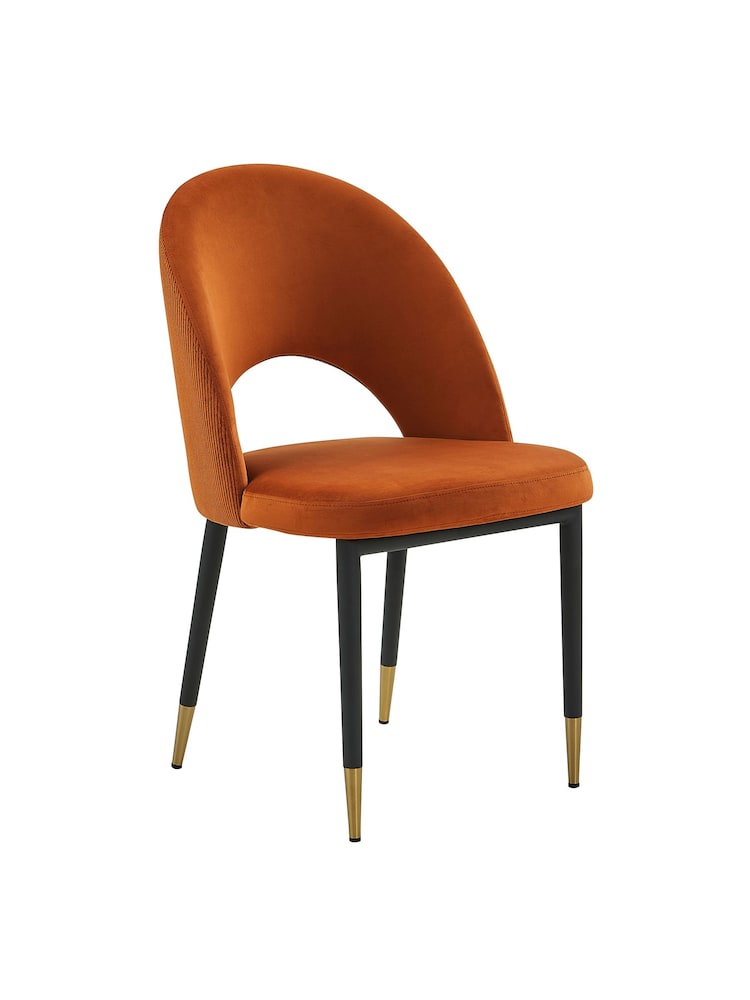 Dwell Burnt Orange Comida Dining Chairs Set of 2 - Image 2 of 4