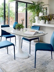 Dwell White Lille Extending 4-6 Seater Dining Table - Image 1 of 4