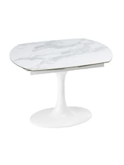 Dwell White Lille Extending 4-6 Seater Dining Table - Image 2 of 4