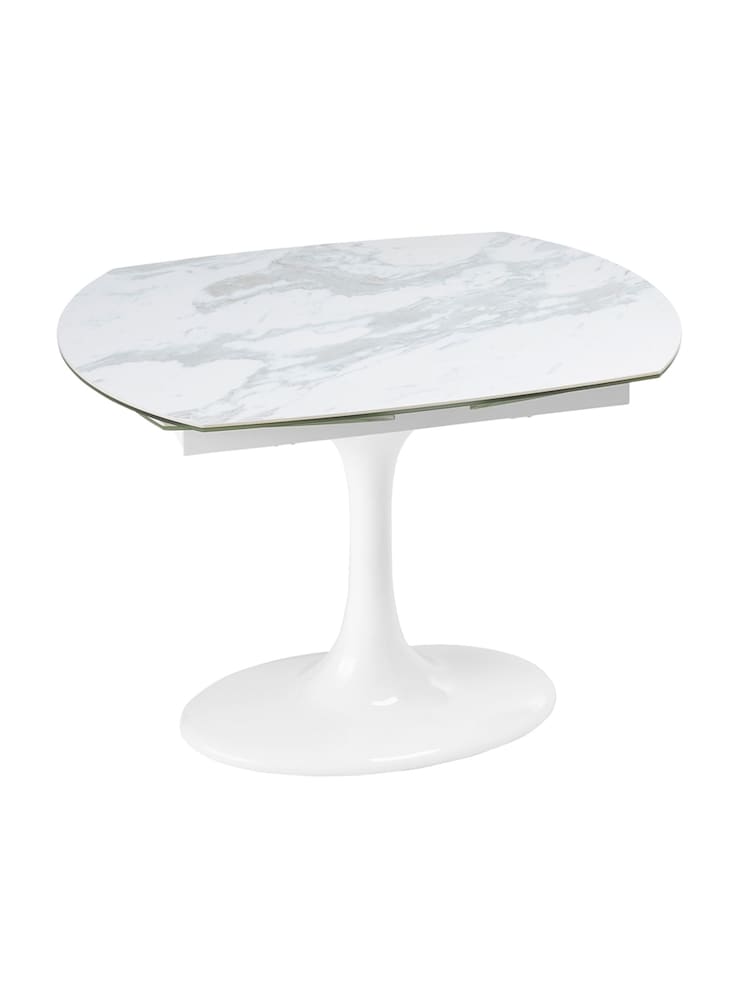 Dwell White Lille Extending 4-6 Seater Dining Table - Image 2 of 4