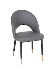 Dwell Grey Black Comida Dining Chairs Set of 2 - Image 2 of 3