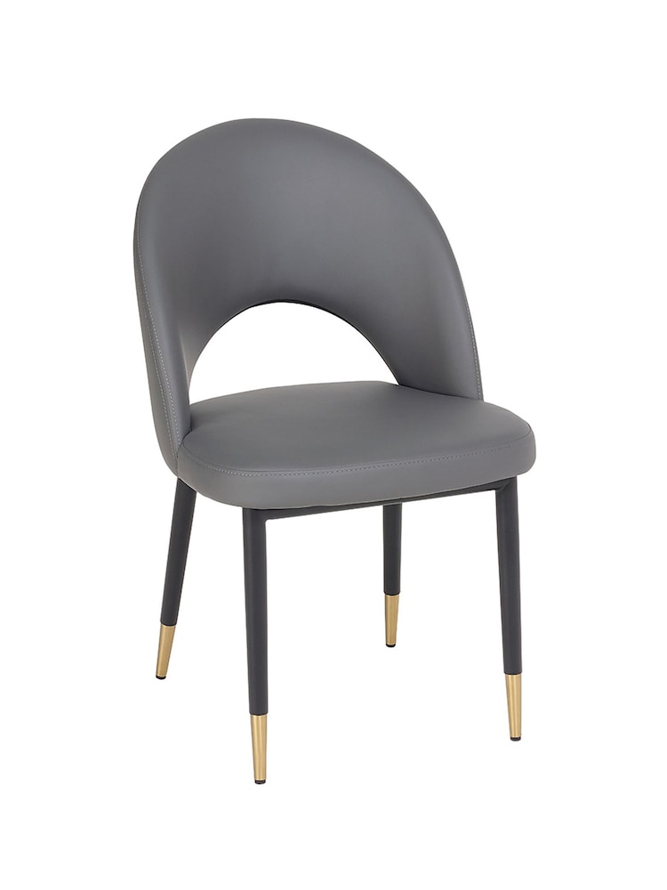 Dwell Grey Black Comida Dining Chairs Set of 2 - Image 2 of 3