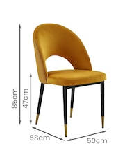 Dwell Ochre Comida Dining Chairs Set of 2 - Image 4 of 4