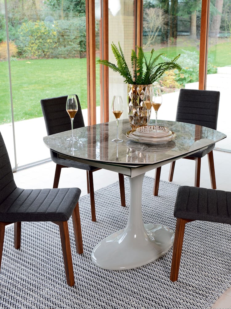 Dwell Grey Lille Extending 4-6 Seater Dining Table - Image 1 of 5