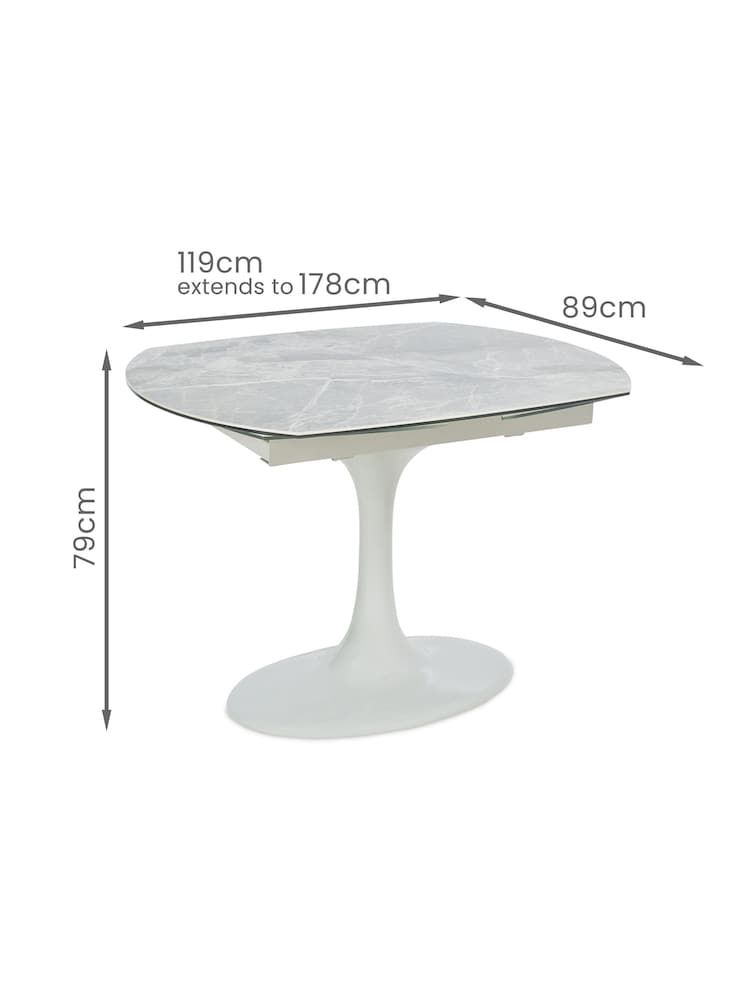 Dwell Grey Lille Extending 4-6 Seater Dining Table - Image 5 of 5