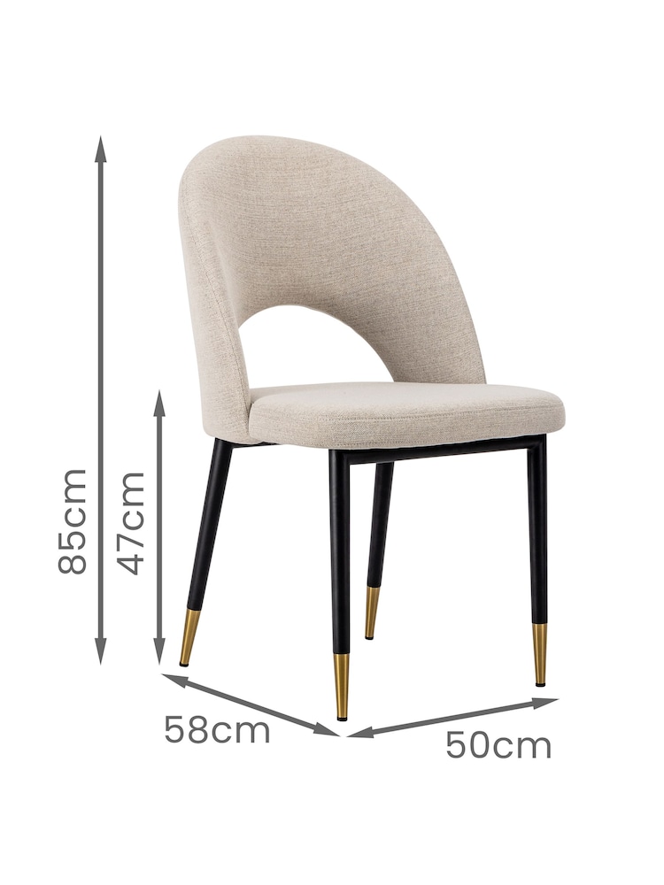 Dwell Oatmeal Comida Dining Chairs Set of 2 - Image 5 of 5