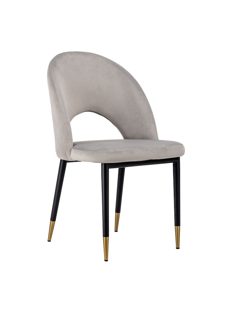 Dwell Light Grey Comida Dining Chairs Set of 2 - Image 2 of 5 Dwell Light Grey Comida Dining Chairs Set of 2 - Image 2 of 5