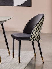 Dwell Black Grey Comida Dining Chairs Set of 2 - Image 1 of 4