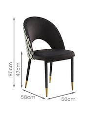 Dwell Black Grey Comida Dining Chairs Set of 2 - Image 4 of 4