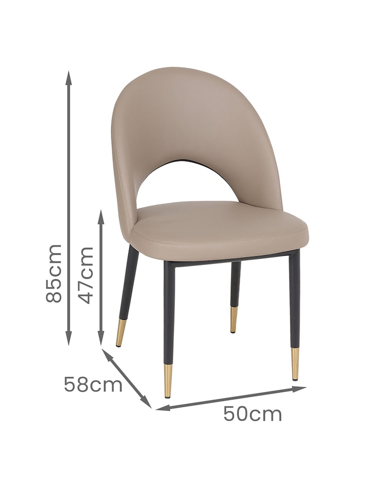 Dwell Stone Comida Dining Chairs Set of 2 - Image 3 of 3
