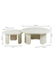 Dwell White Becc Nesting Coffee Table - Image 3 of 3