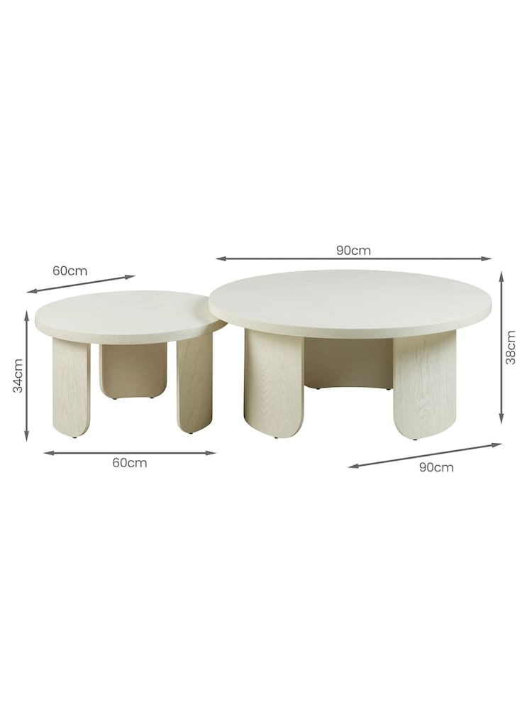 Dwell White Becc Nesting Coffee Table - Image 3 of 3